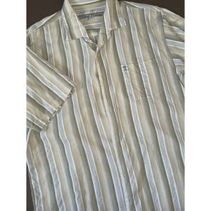 Tommy Bahama men's striped short sleeve‎ button-down shirt, size XL